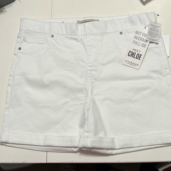 Liverpool Chloe Pull-On The Short Bright White Size 8/29 - Picture 1 of 6